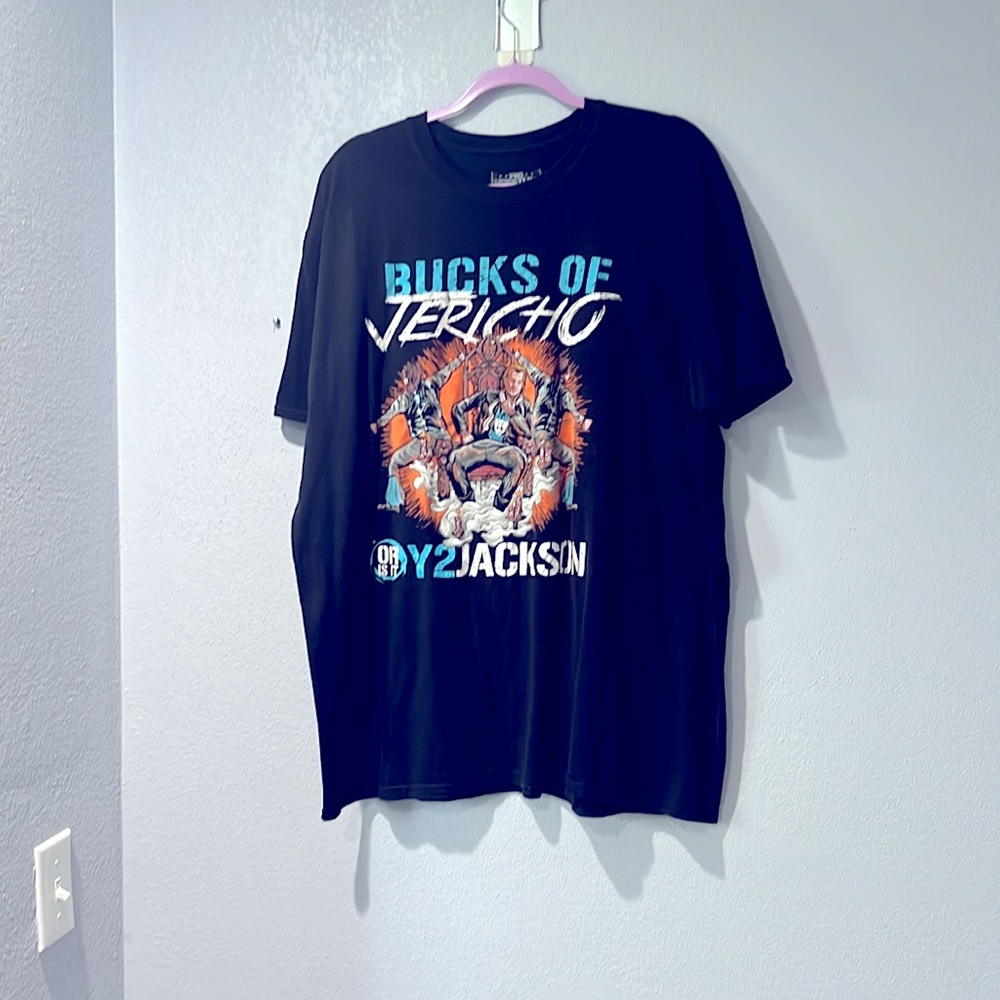 Men’s Bucks of Jericho Pro Wrestling tee size 2XL, 100% cotton, pre-owned